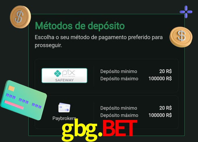 O cassino gbg.bet oferece uma grande variedade de métodos de pagamento